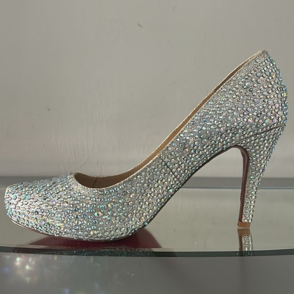 Aurora Boreale Crystal red bottoms high heels Size 40 (US 9) - Picture 7 of 12